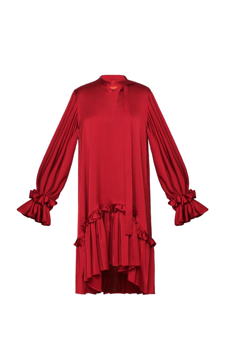 Marianna Senchina Ruffled Drop Waist Dress