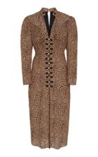 Saloni Andrea Button-embellished Printed Silk Midi Dress Size: 2
