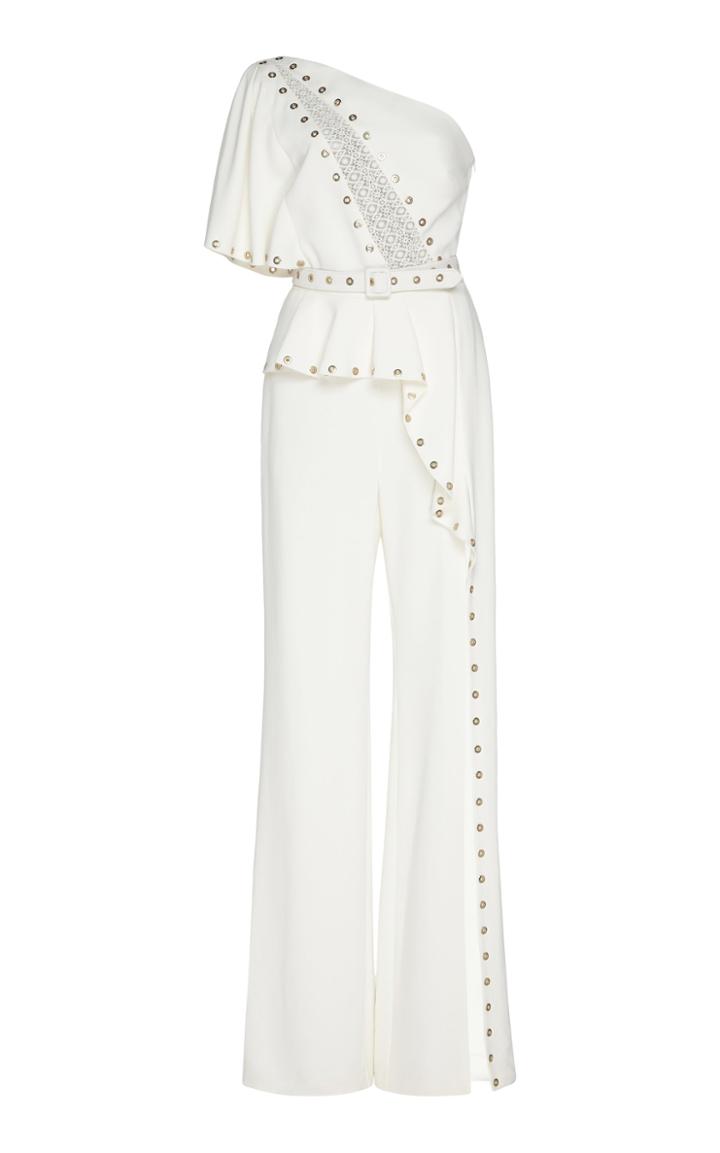 Zuhair Murad One-shoulder Belted Maxi Dress