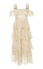 Alexachung Tiered Floral-print Cotton Dress