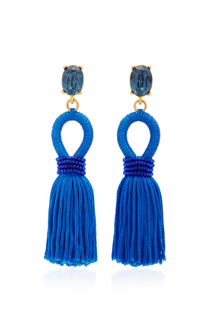 Oscar De La Renta Silk Tassel Earrings