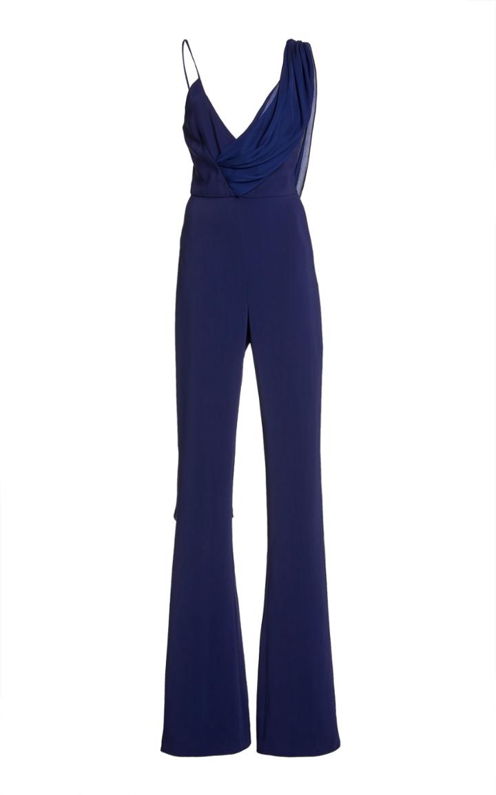 Moda Operandi Cushnie Sleeveless Flared-leg Crepe Jumpsuit
