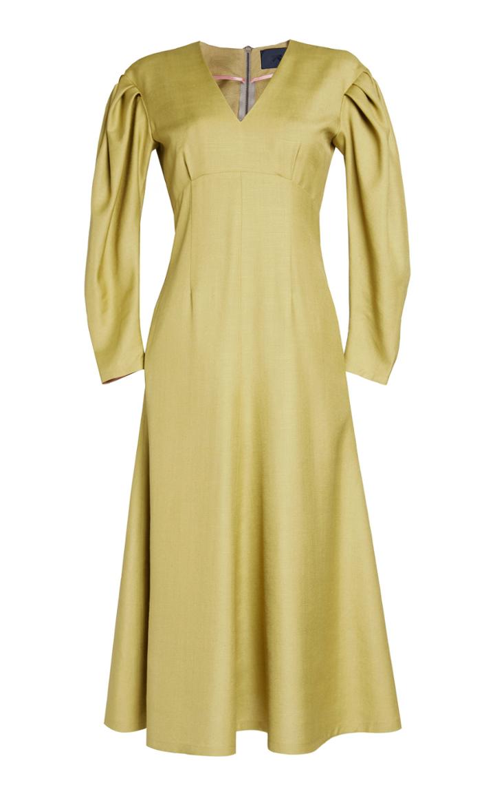 Lake Studio Crepe De Chine A-line Midi Dress