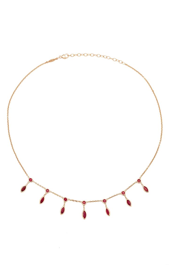 Jacquie Aiche Ruby Marquise Drop Necklace