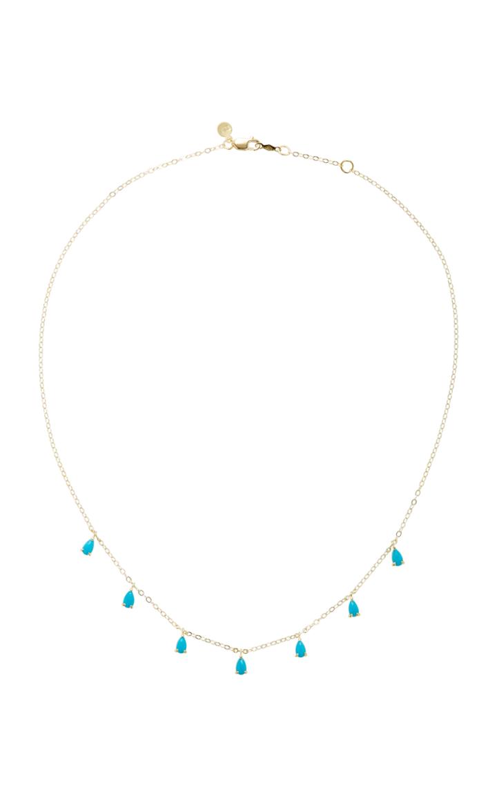 Ila Anning 14k Gold And Turquoise Necklace