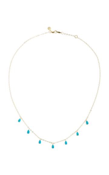 Ila Anning 14k Gold And Turquoise Necklace