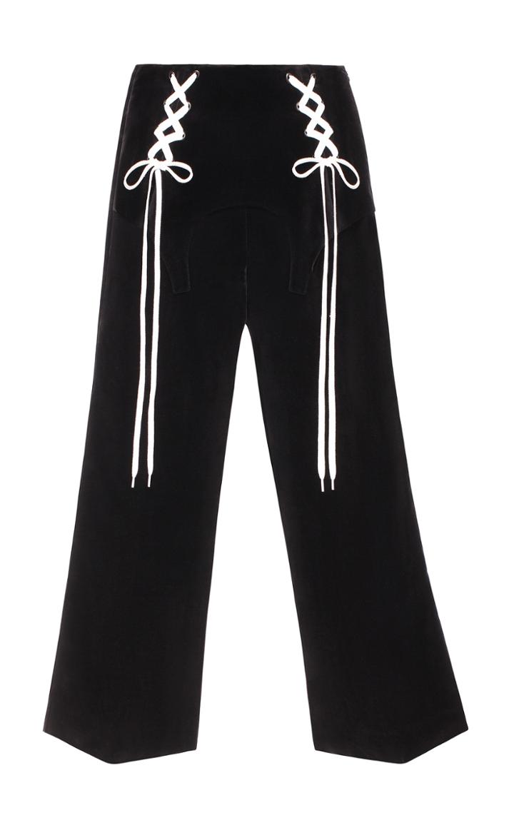 Marianna Senchina Velvet Lace-up Corset Pant