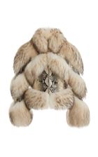 Moda Operandi Zuhair Murad Snake-effect Paneled Faux Fur Coat