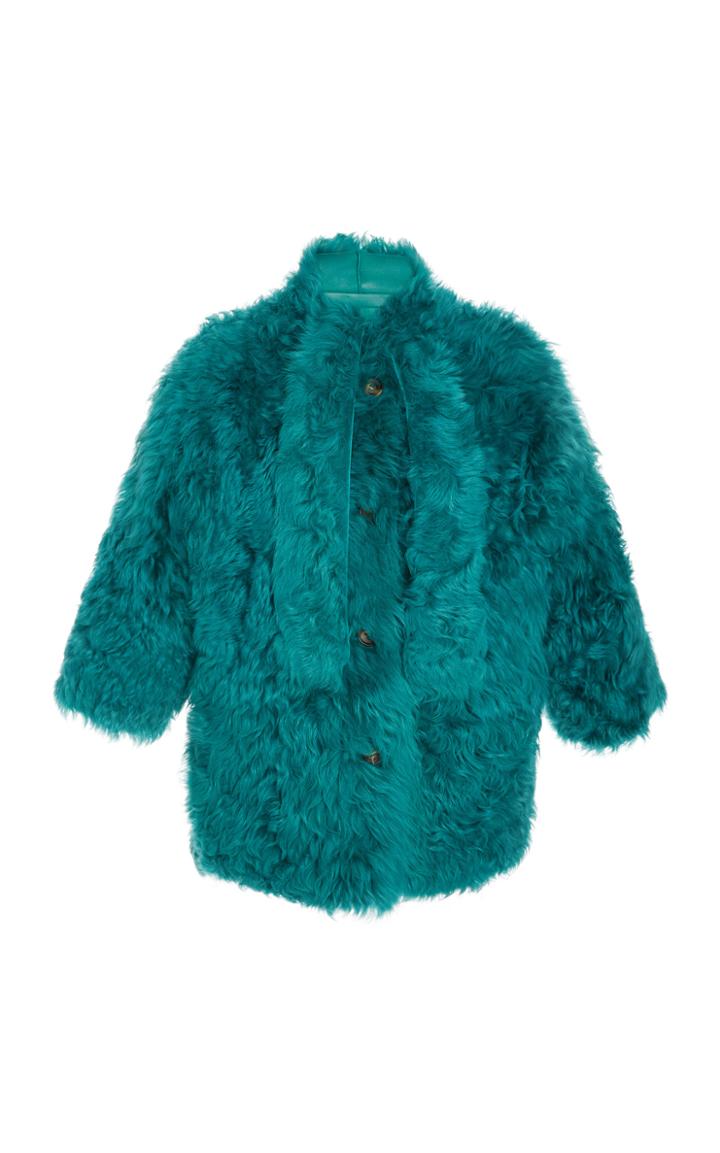 Moda Operandi Red Valentino Tie-accented Shearling Coat