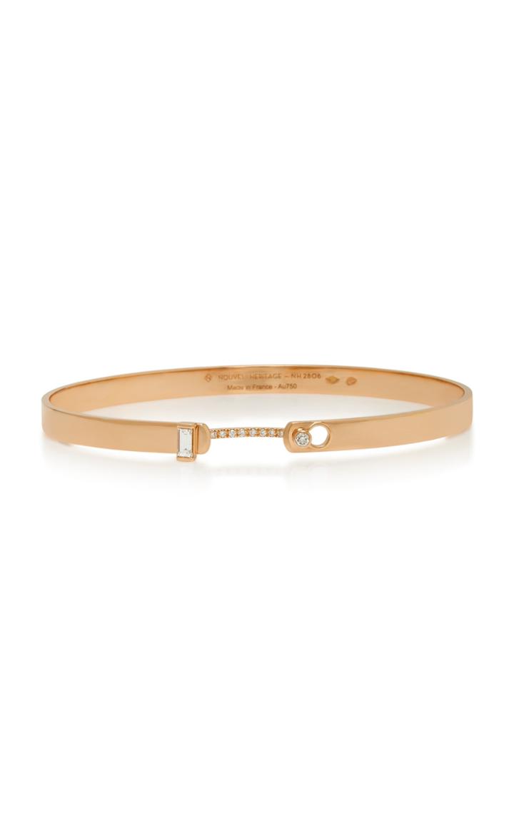 Nouvel Heritage Dinner Date 18k Rose Gold Diamond Bangle