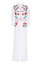 Gl Hrgel Floral Belted Linen Jumpsuit
