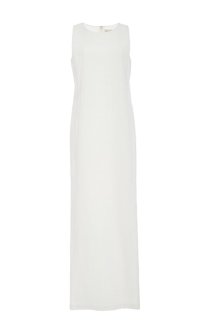 Voz Textured Cotton Carwash Hem Dress