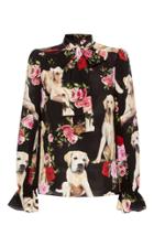 Dolce & Gabbana Floral And Dog Blouse