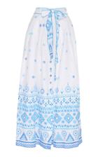 Gl Hrgel Printed Linen Maxi Skirt