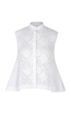 Rahul Mishra Marine Embroidered Silk Blend Sleeveless Shirt