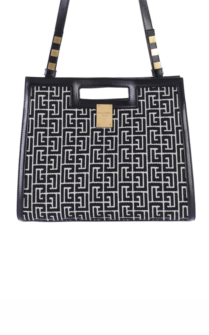 Moda Operandi Balmain 1945 Medium Monogram Jacquard Tote