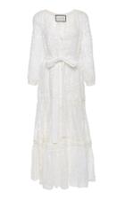 Alexis Joyce Embellished Linen Maxi Dress