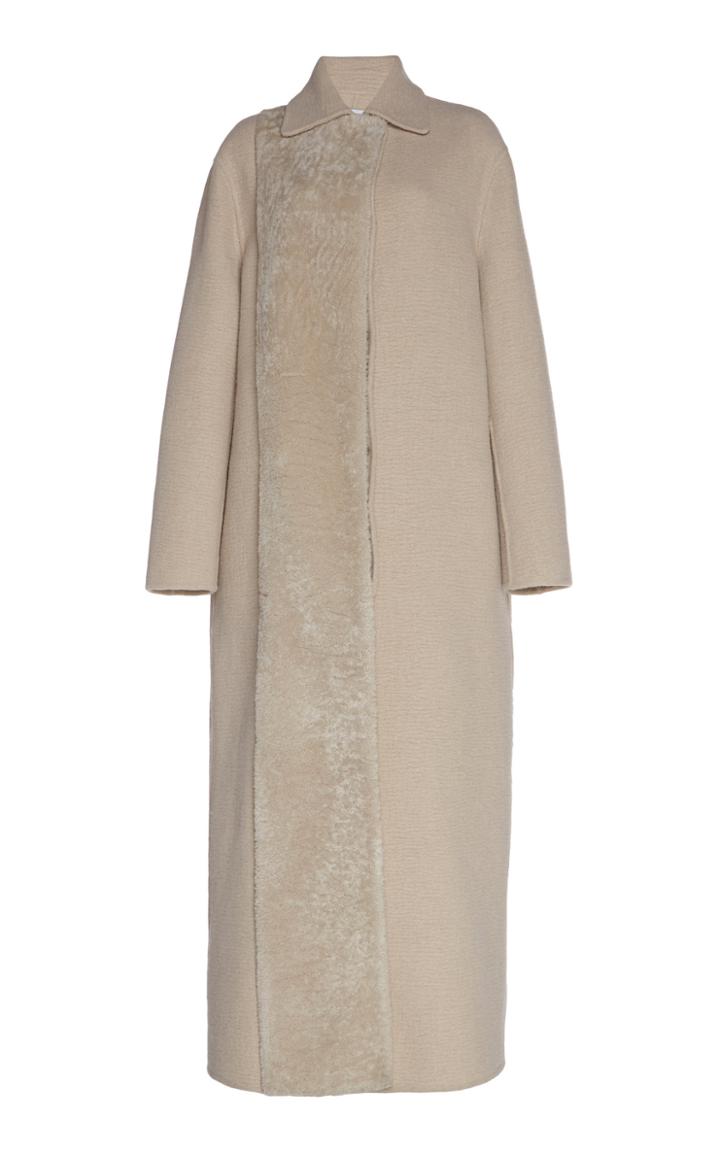 Agnona Shearling-trimmed Cashmere Coat