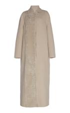 Agnona Shearling-trimmed Cashmere Coat