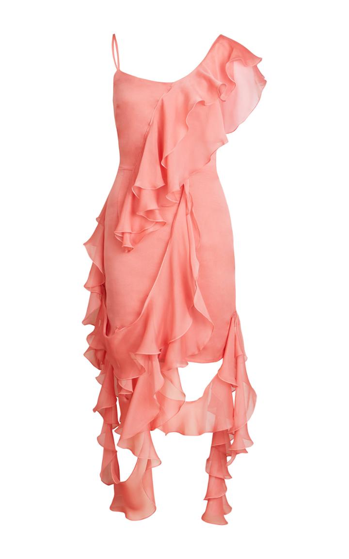 Lana Mueller Natli Ruffle Chiffon Mini Dress