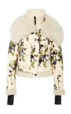 Moncler Genius Shearling-trimmed Floral-print Quilted Shell Down Jacket