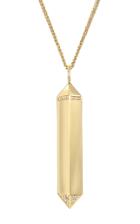 Moda Operandi Dru. 14k Yellow Gold Tri-side Amulet Necklace
