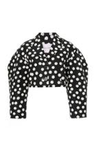Moda Operandi Carolina Herrera Polka-dot Cotton-silk Blend Cropped Jacket Size: 0