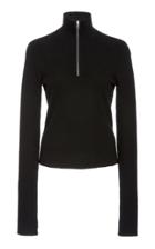 Sally Lapointe Zip-detailed Cashmere-blend Sweater