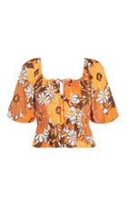 Moda Operandi Faithfull The Brand Liberia Smocked Floral Jersey Top