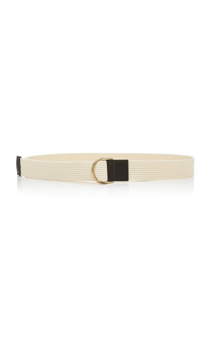 Maison Boinet Exclusive Two-tone Canvas D-ring Belt