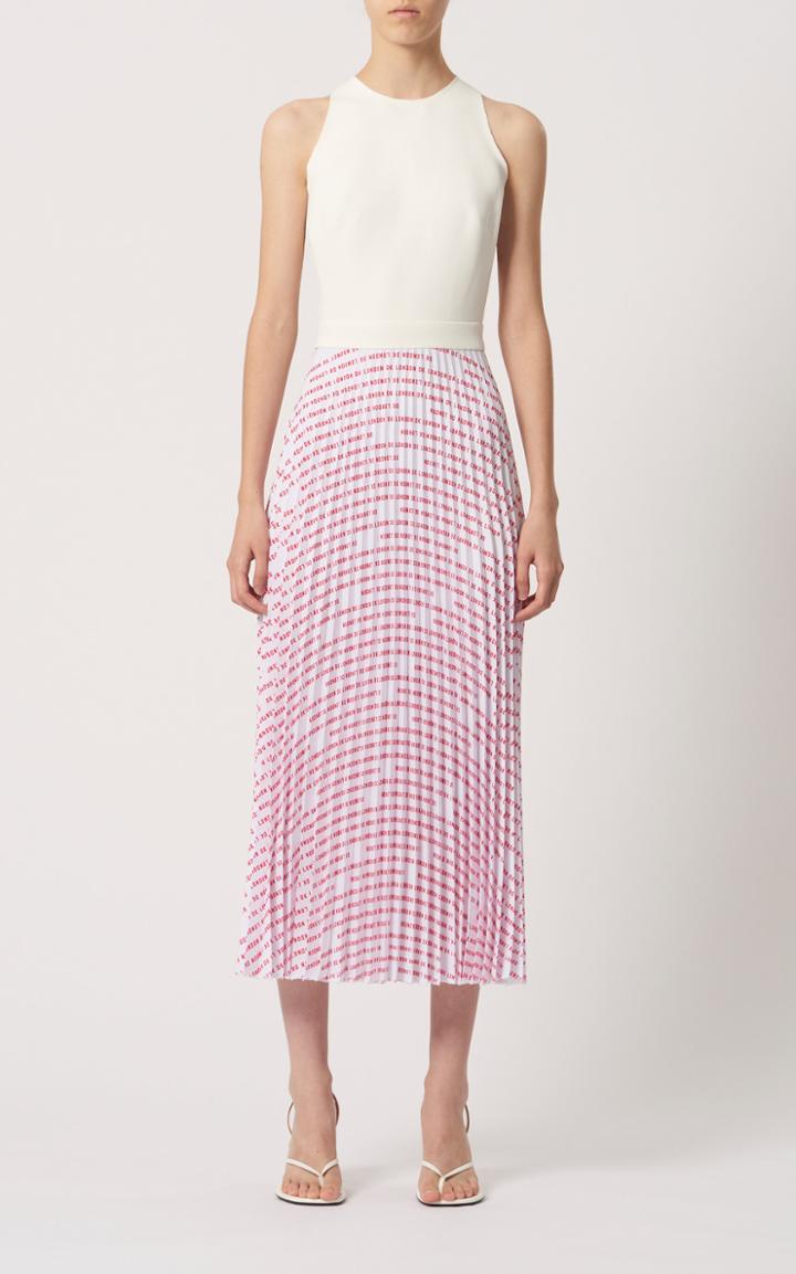 Moda Operandi David Koma Dk Printed Plisse Midi Dress