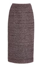 Alessandra Rich Sequined Tweed Midi Pencil Skirt