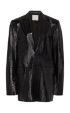 Tibi Single-breasted Leather Blazer