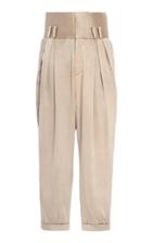 Moda Operandi Balmain Silk Pants With Pleats