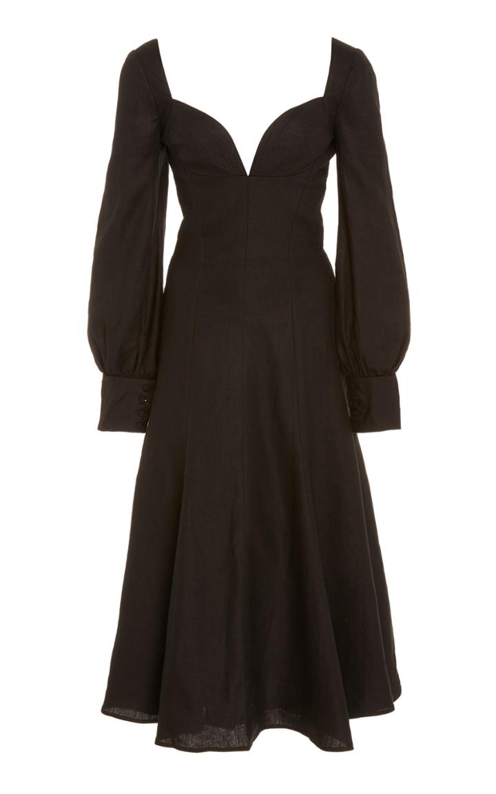 Andres Otalora Felizola Linen Midi Dress
