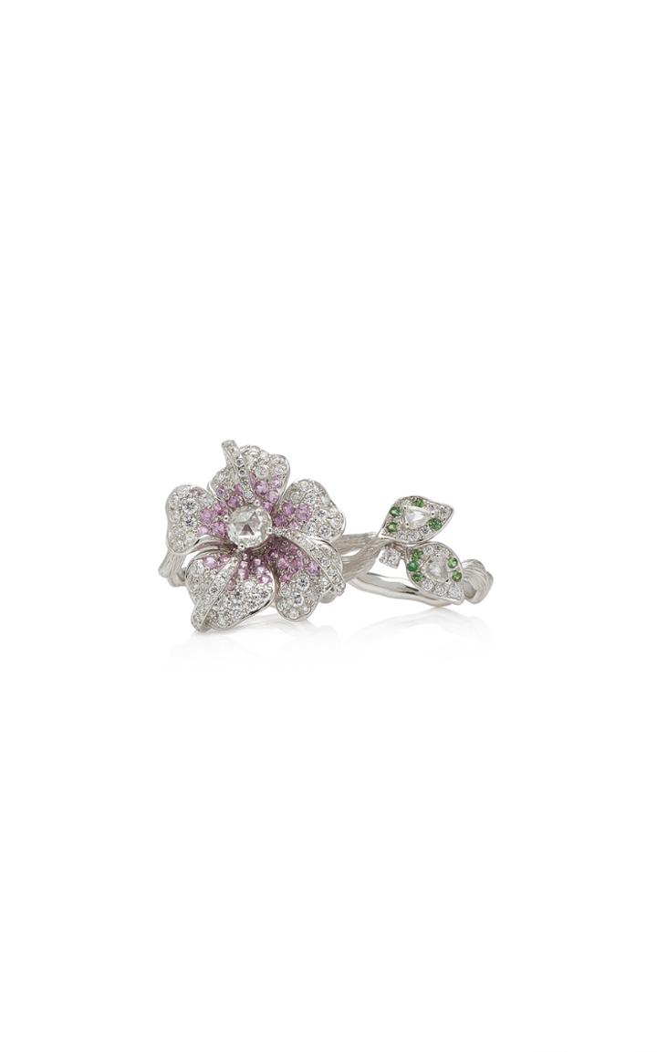 Moda Operandi Anna Hu One Of A Kind Duchess Hibiscus Pink Sapphire And Diamond Ring
