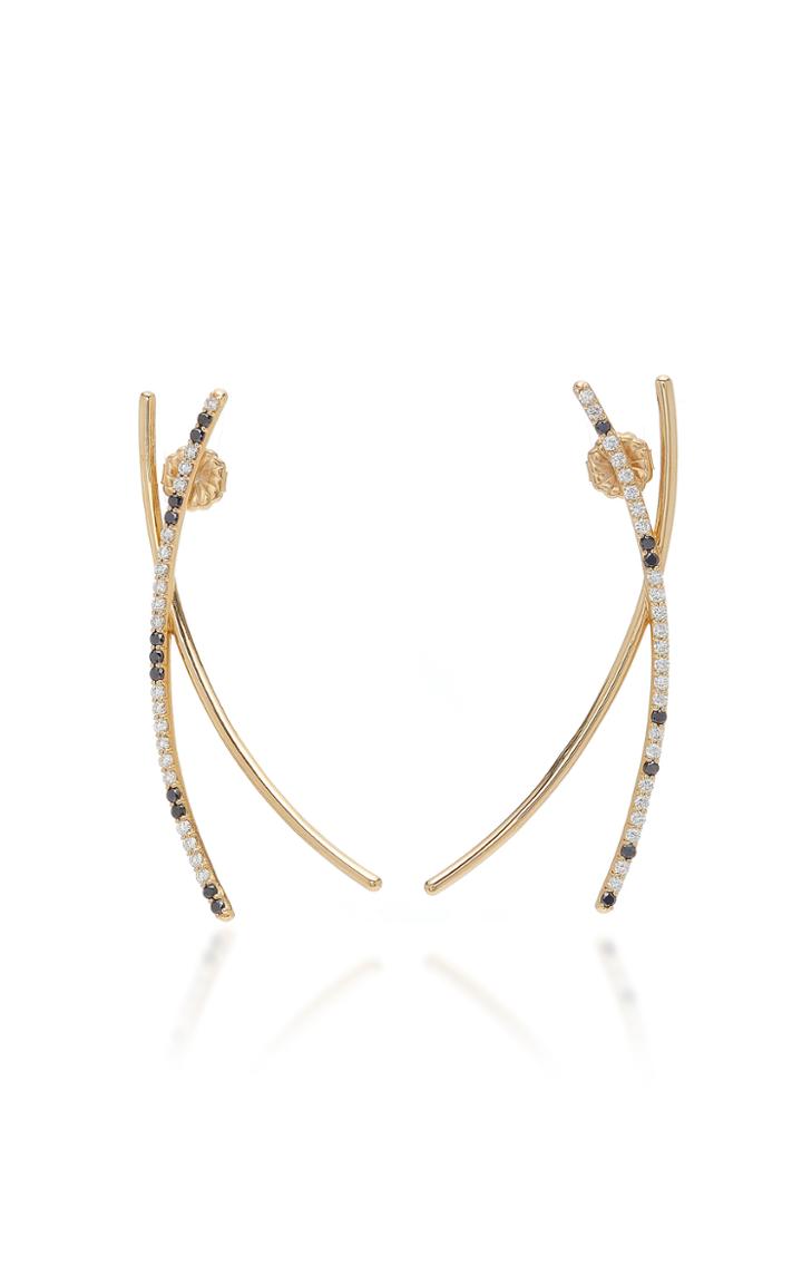 Alison Lou Large Diamond Spaghetti Earrings