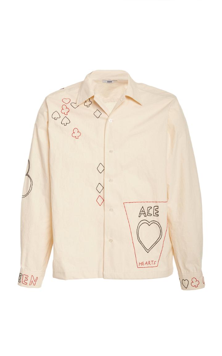 Bode Poker Embroidery Havana Shirt