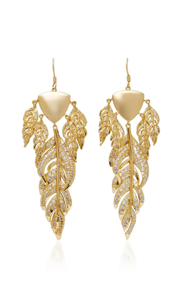 Fallon Raven Gold-tone Chandelier Earrings