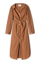 Moda Operandi Nanushka Ayse Twisted Cotton-blend Poplin Shirt Dress
