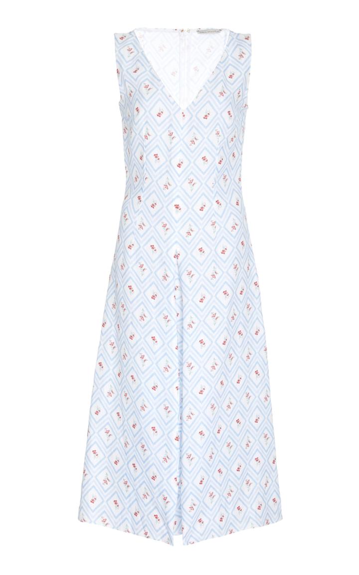 Emilia Wickstead M'o Exclusive Printed V-neck Della Dress