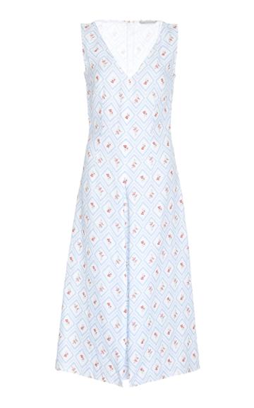 Emilia Wickstead M'o Exclusive Printed V-neck Della Dress