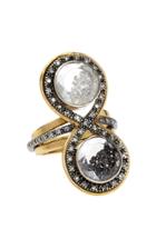 Moritz Glik Black And White Diamond Kaleidoscope Shaker Ring