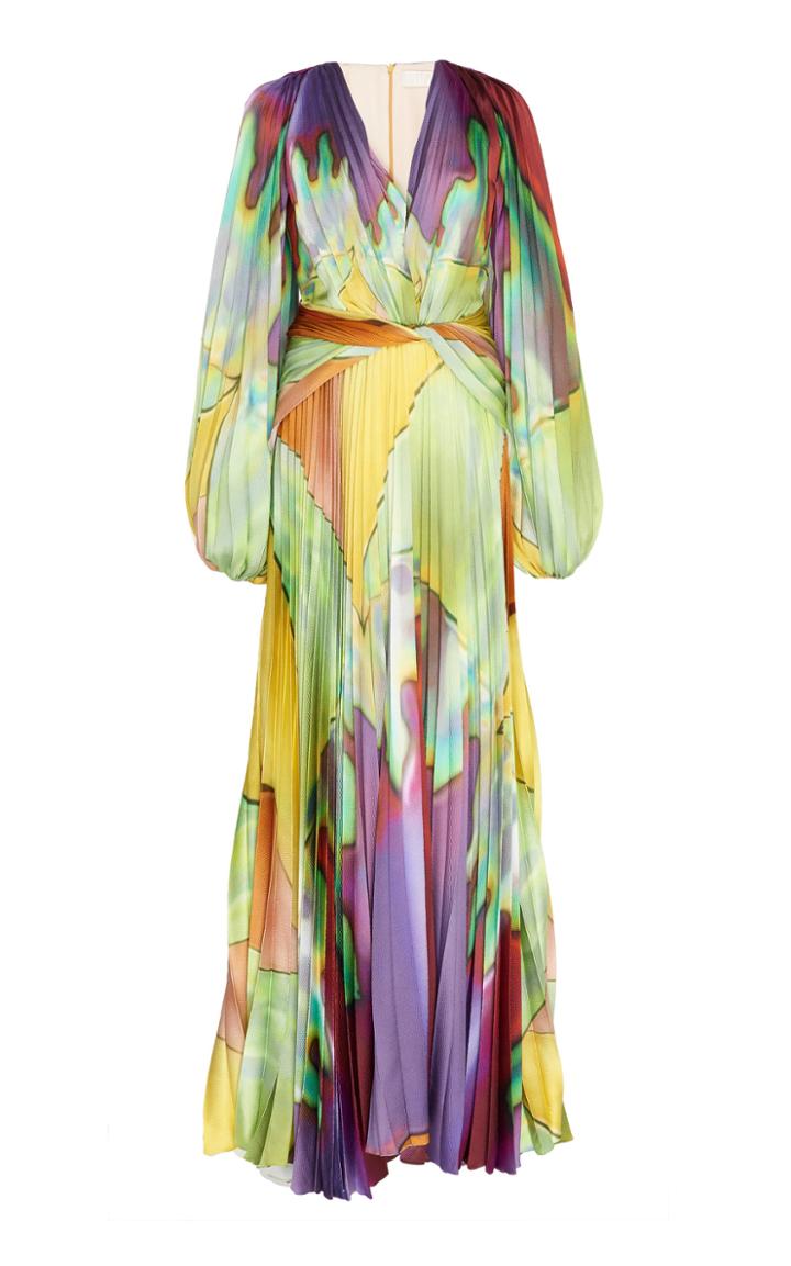 Peter Pilotto Pleated Silk Gown