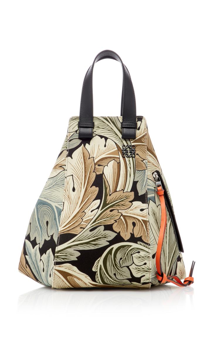 Loewe Hammock Leather-trimmed Printed Canvas Bag