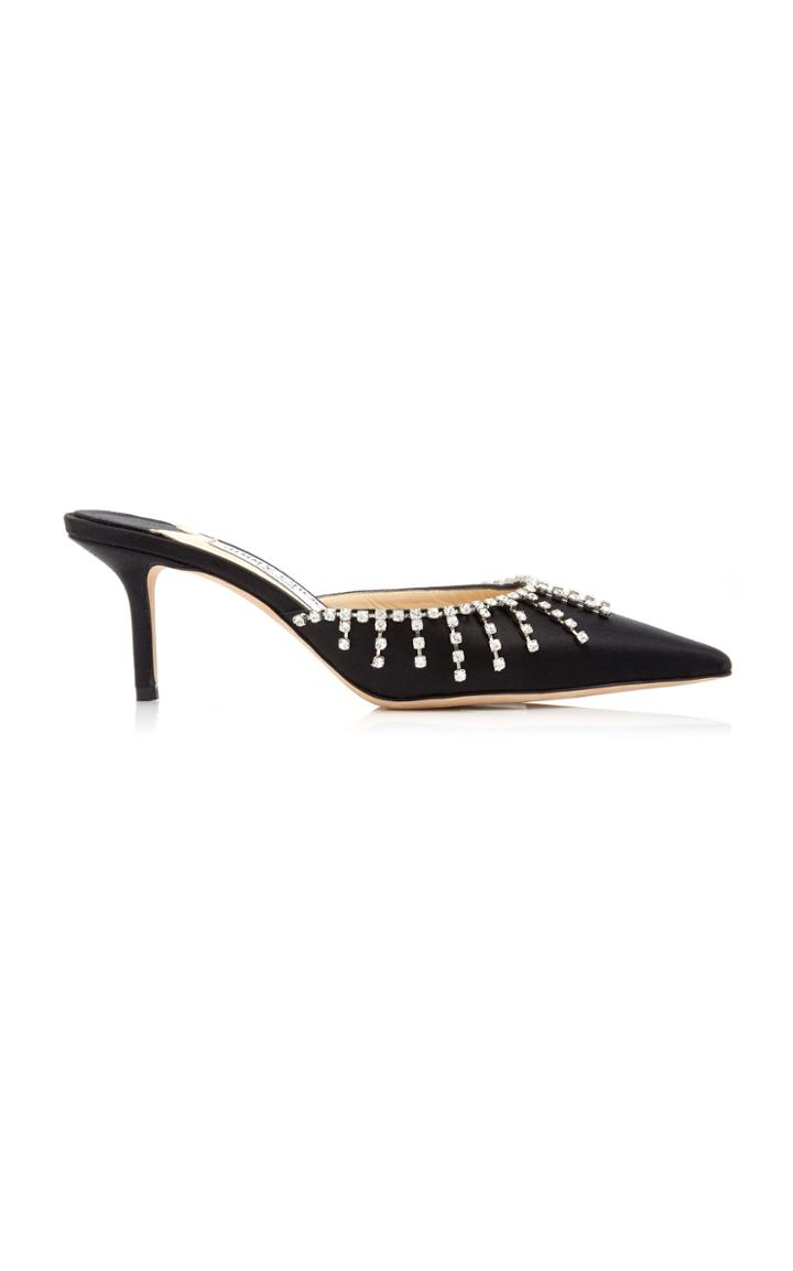 Moda Operandi Jimmy Choo Exclusive Tatie Crystal-embellished Satin Mules Size: 36