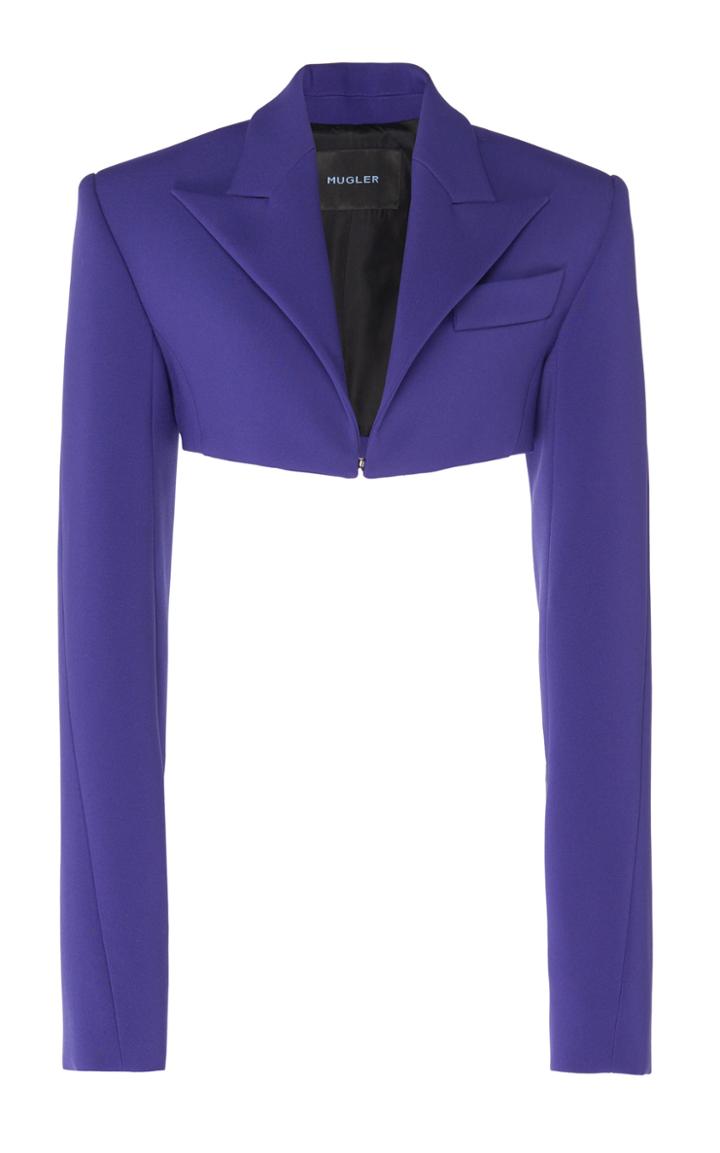 Moda Operandi Mugler Tech Scuba Cropped Jacket Size: 34
