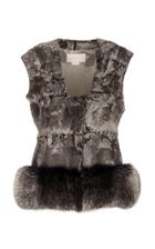 Genny Nickel Fur Vest