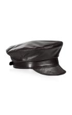 Eric Javits Night Porter Leather Cap
