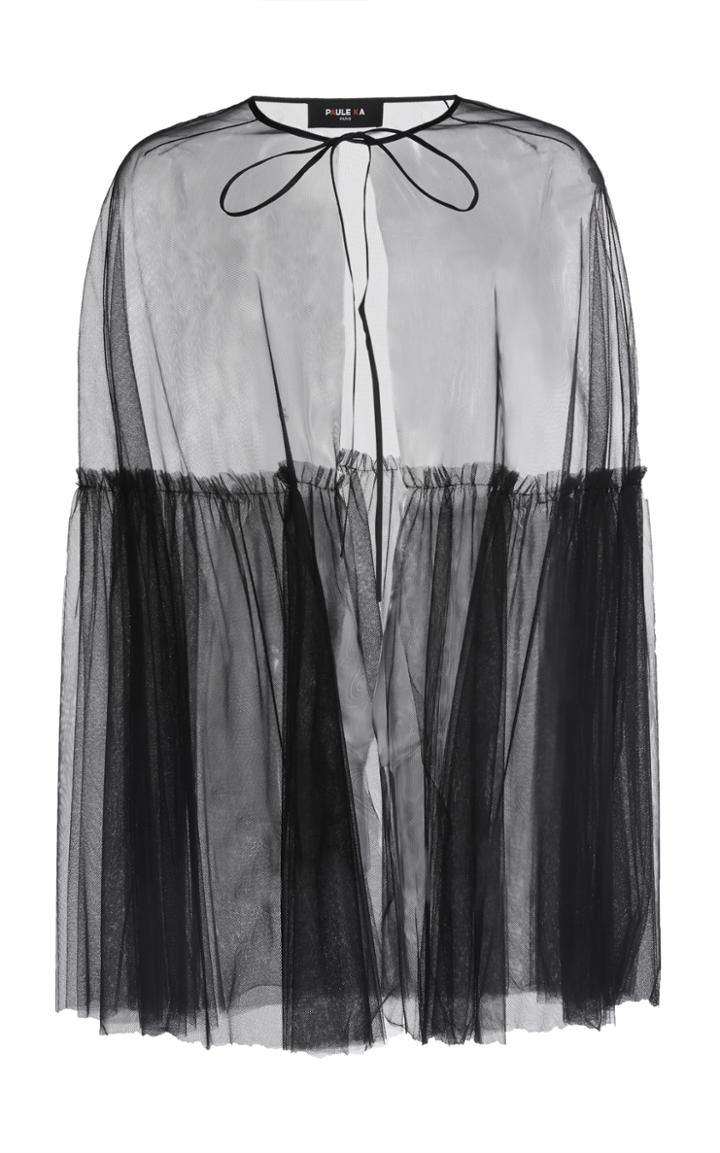 Paule Ka Pleated Tulle Short Cape